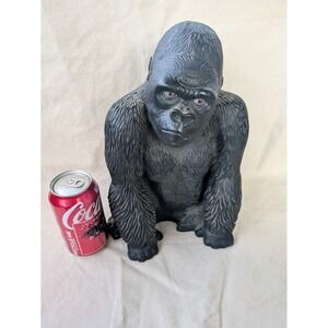 Vintage 1981 Universal Statuary Gorilla Bank Black Ape Figurine Chicago 10 Inch